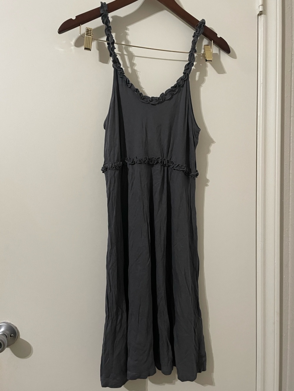 Chilli Pepper London Grey Ruffle Midi Dress - Size L